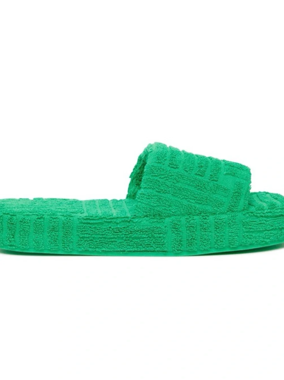 NEW BOTTEGA VENETA Resort Sponge Sandals - Grass Green - Picture 3 of 6